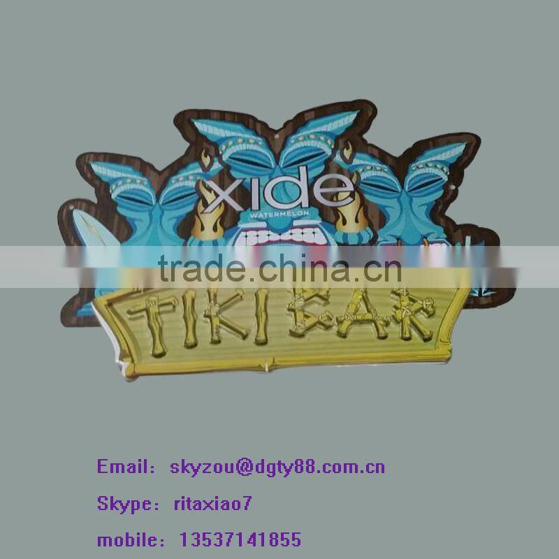 customized shape thermoforming vac-formed thick plastic billboard for Amusement Park