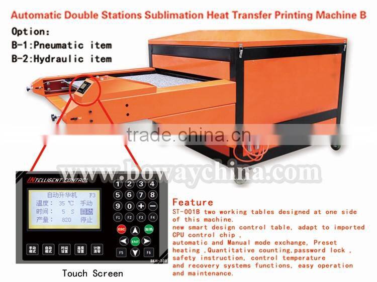 Hydraulic Automatic Sublimation Flatbed garments hot heat transfer printing machine
