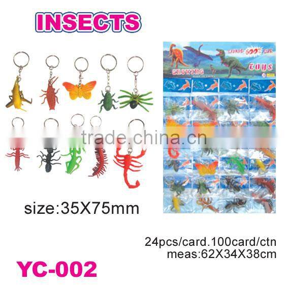 Plastic Rubber Animal Keychain Toys/Dinosaur Keychains