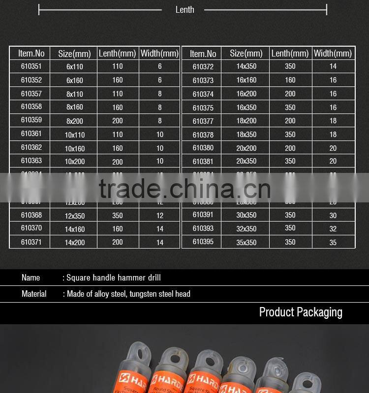 Professional Square Shank Electric Hammer Drill Bits