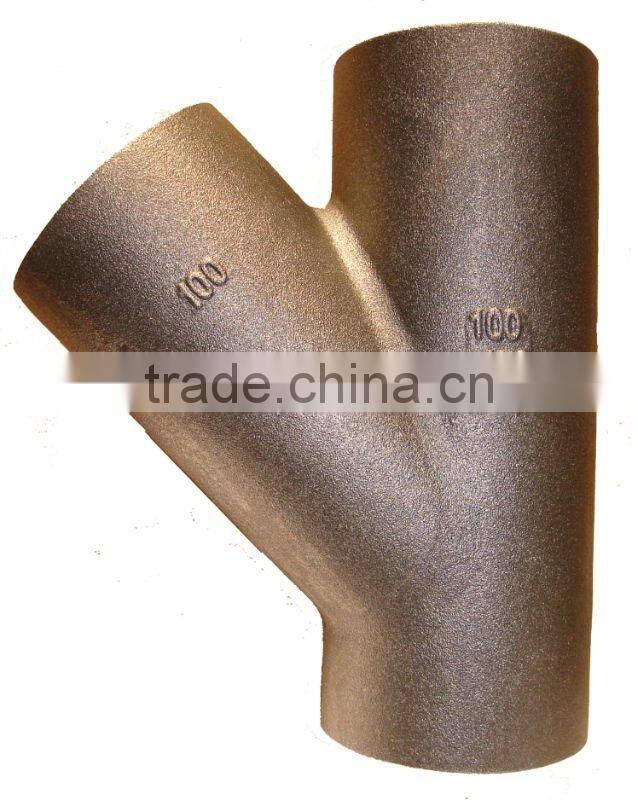 modified combination wye and 1/8 bend double