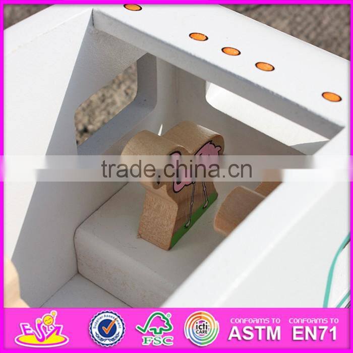 2017 New products kids funny animals and four people wooden toy cars W04A313