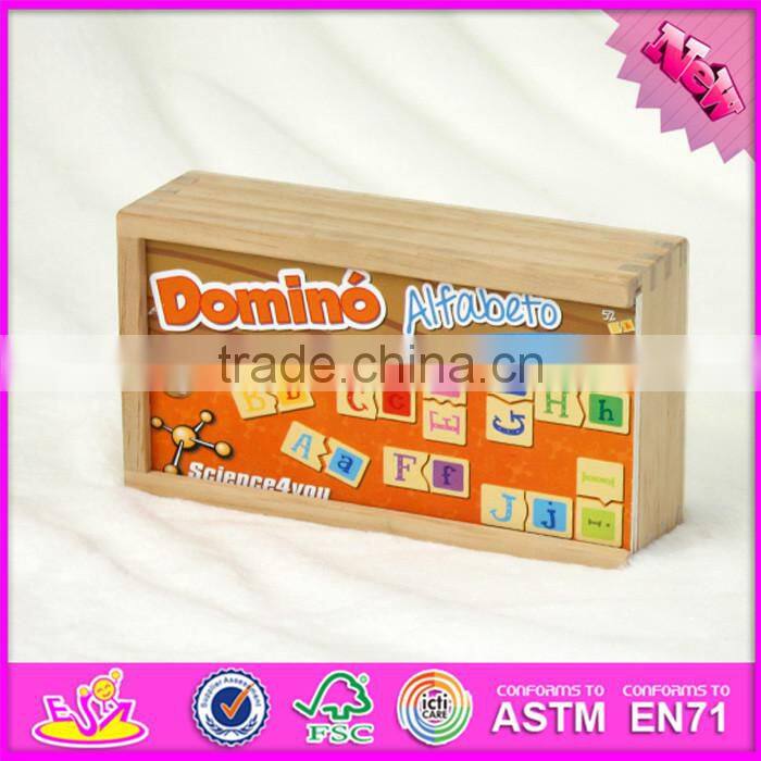 2016 best sale funny children wooden domino blocks W15A069