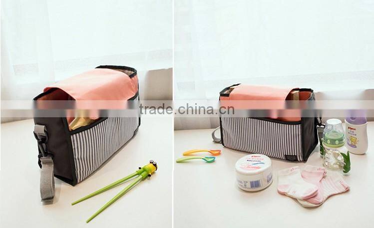 Hanging baby diaper organizer bag for stroller