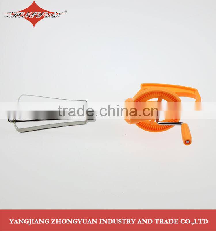 ZY-C1021 10" Classic Rotary kitchen whisk tools stainless steel egg beater with pp handle