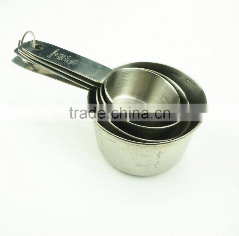 42137 4pcs Stainless Steel Nesting Measuring Cups and Spoons Set