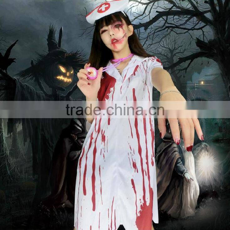 Sexy halloween Costumes hospital nurse costumes for Party