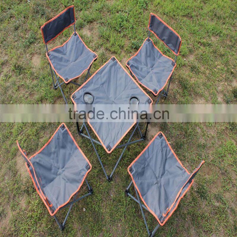 Convenient to carry aluminum kids camping chair with bag and table