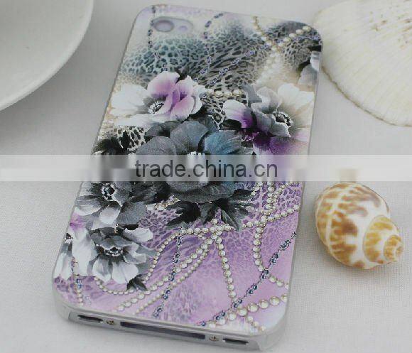 flower case for iphone 4 jeweled for iphone cases