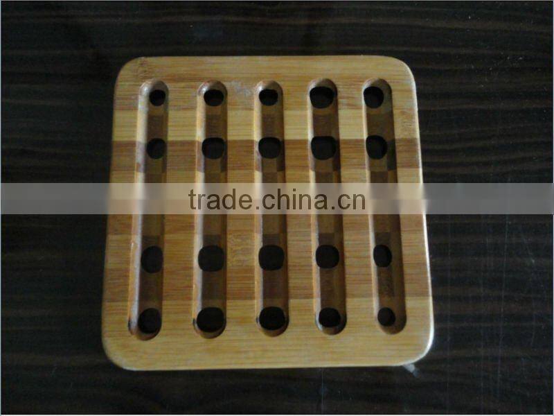 2017 Newest 100% natural bamboo hot pad