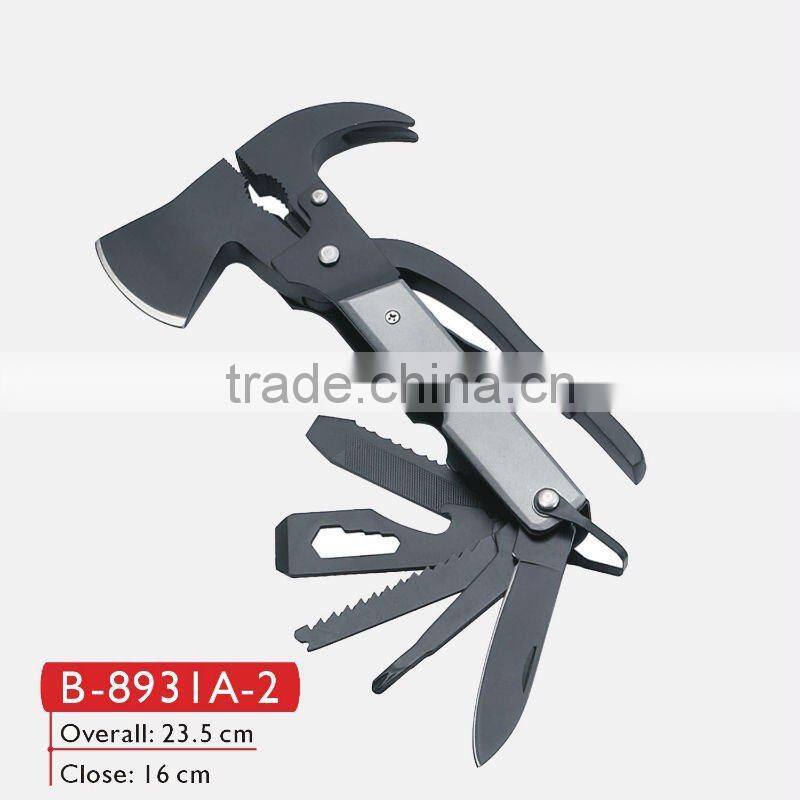 Black transform multi functioanl hatchet wrench hammer spanner screwdriver tool small hammer mill types B-8921AB