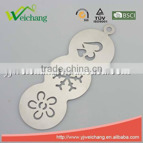 WCTS339 Cappuccino Coffee Barista Stencils Coffee Template Tools Accessories,stainless steel
