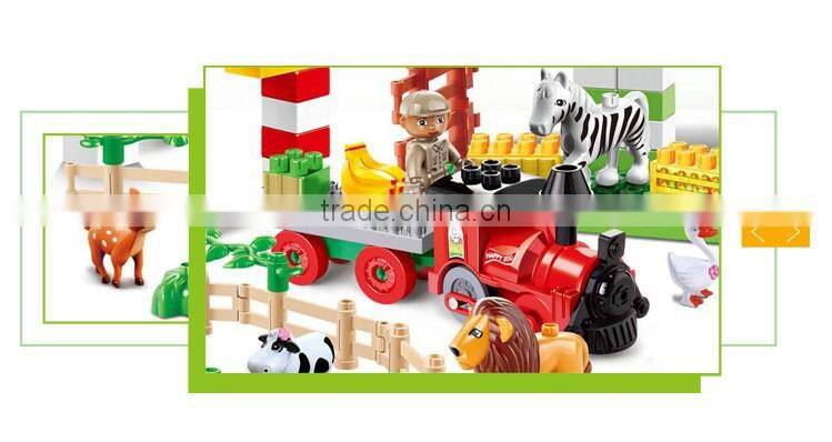 Hot sale educational diy toy kids building block toy farm set