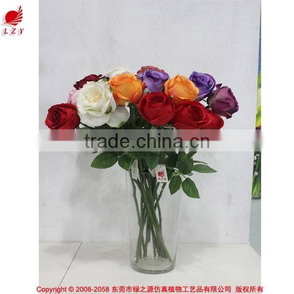 Newest design bouquet wedding real touch silk artificial flower rose