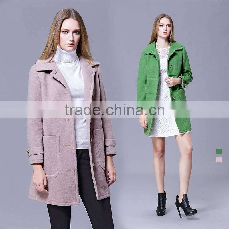 2016 Fashion Design Elegant Long Sleeve Outwear Winter Coats For Women