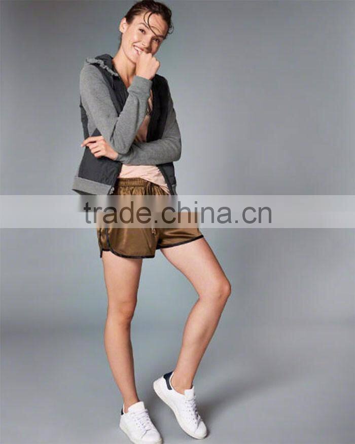 fleece and nylon fabric full zip adjustable toggles at hood casual quilted chinese women winter down jacket coat with lining