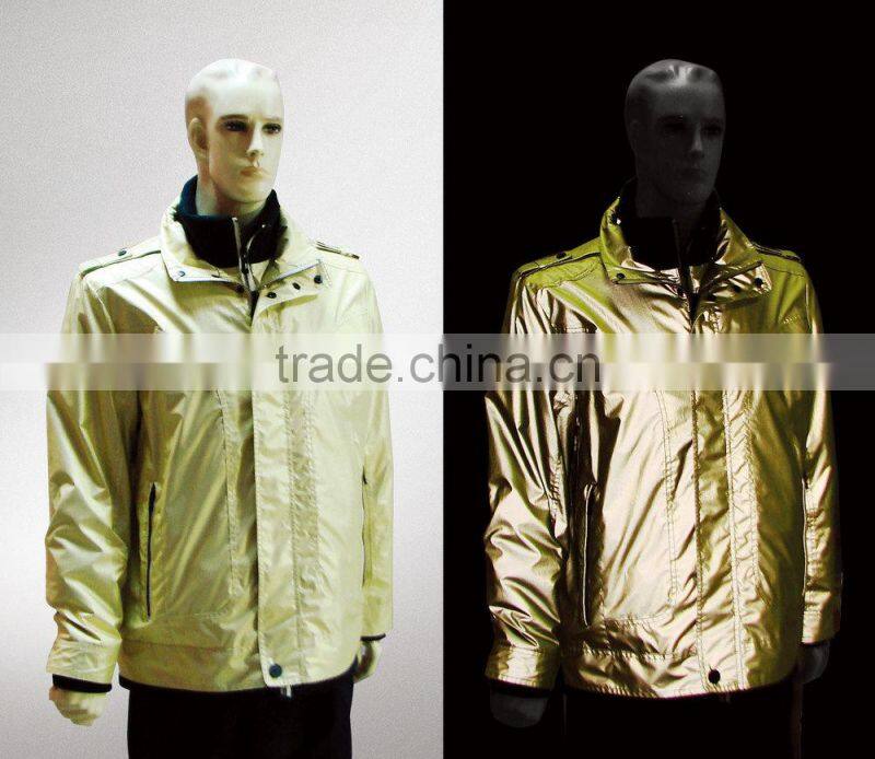 New design fashion low price black reflective fabric