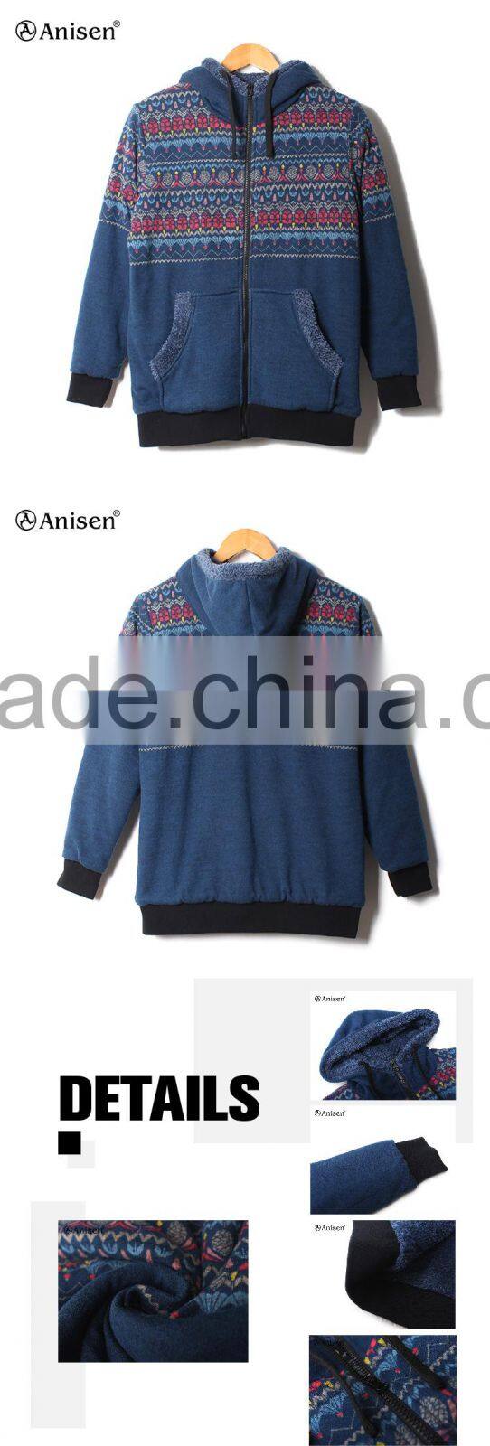 oem factory wholesale women printing fleece jacket