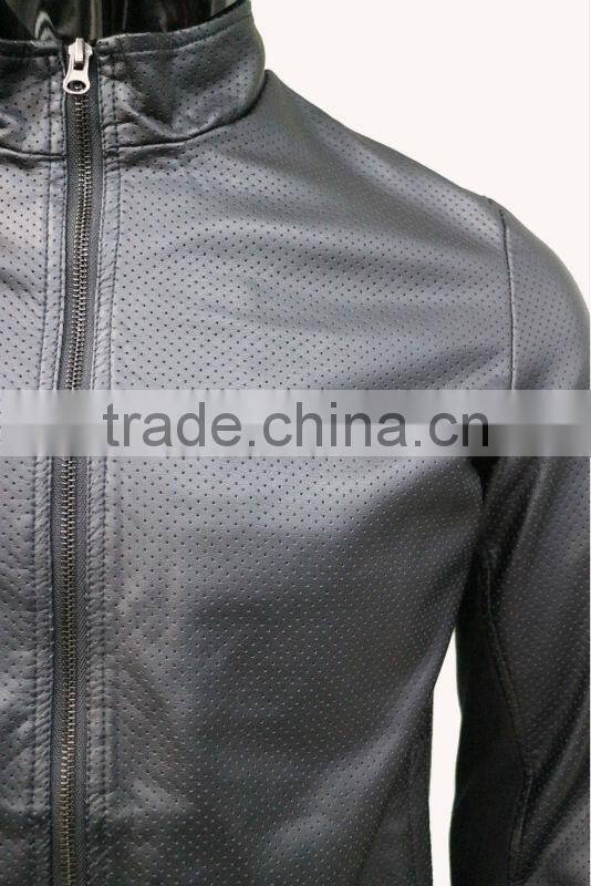 Top fashion Italian spring new design leather jacket for men