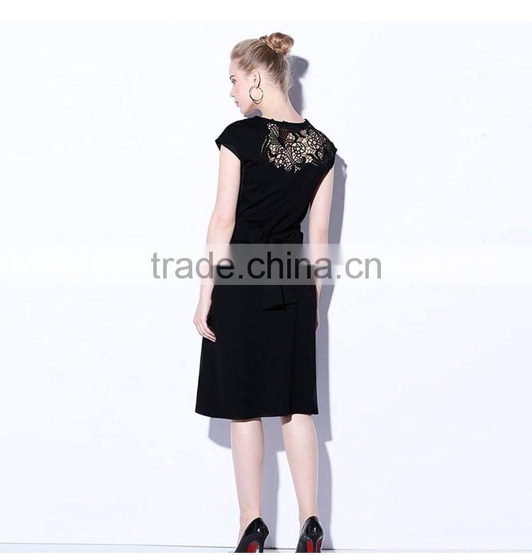 Laser Cut Dress Women Layered Top Keyhole Back With Hook And Eye And Dry Clean Formal Dress In Wholesale Price