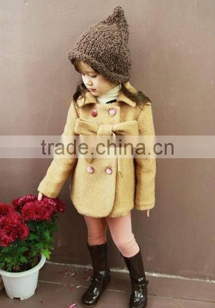wholessale high quality Korea and japan style baby winter cashmere coat Wool kids clothes