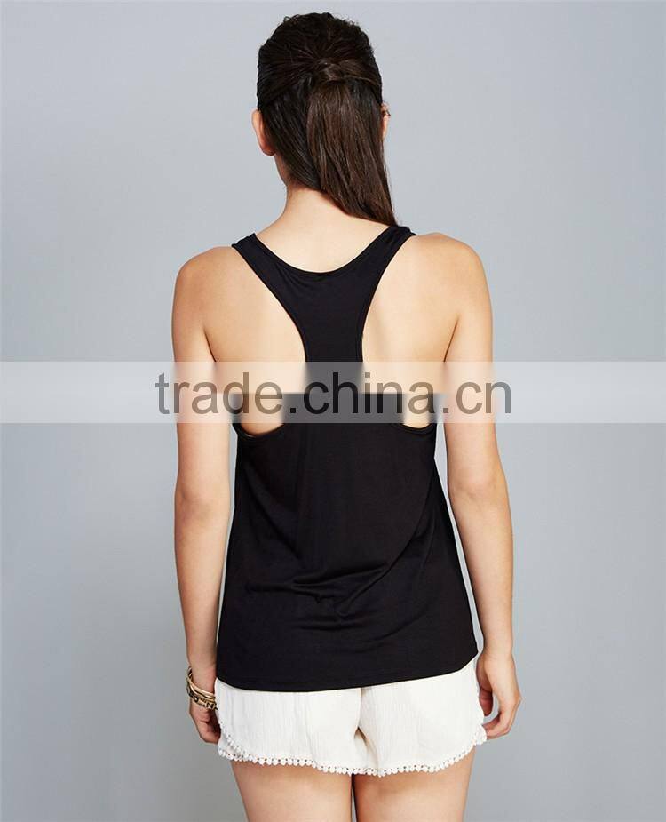Printed workout tank top for women T back racer back tank tops