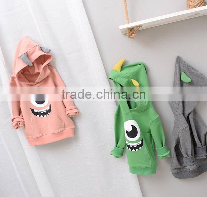 YE5216 Autumn 2017 children clothing cotton long-sleeved children hooded coat