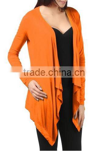 plus size women clothing stretch fabric draping long sleeve open cardigan 2016 women