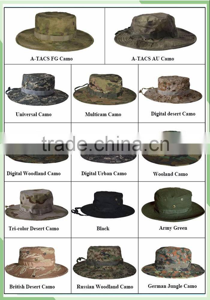 custom floppy fishing hat cap men military boonie bucket hats with string