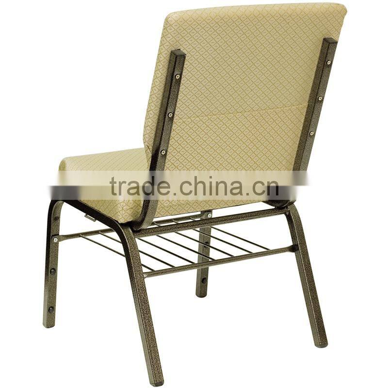 Wholesale Used Hot sell item Stacking Metal Church Chair Steel fabric stacking Waiting Meeting Room conference church chair