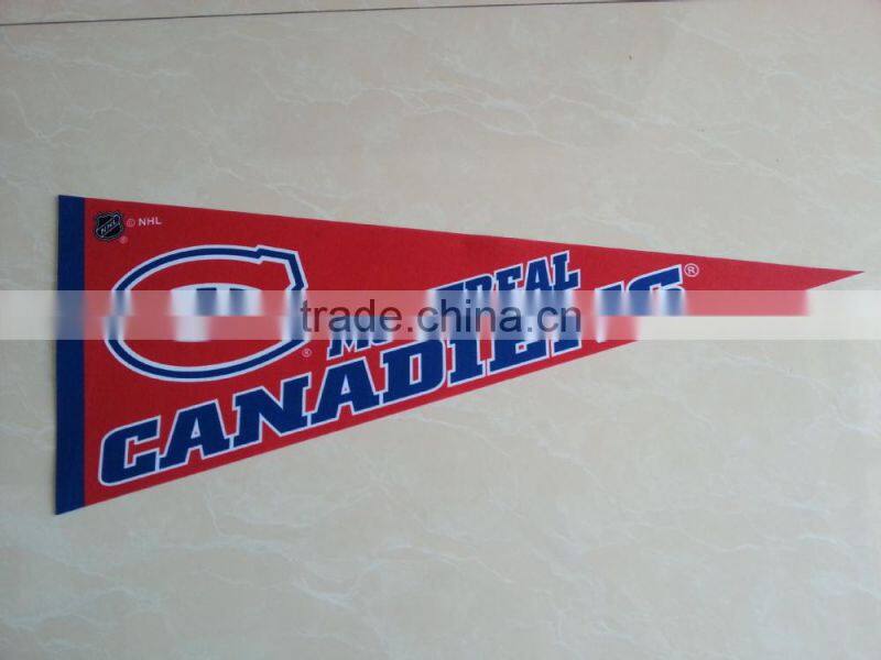 silk screen printed pennant flag