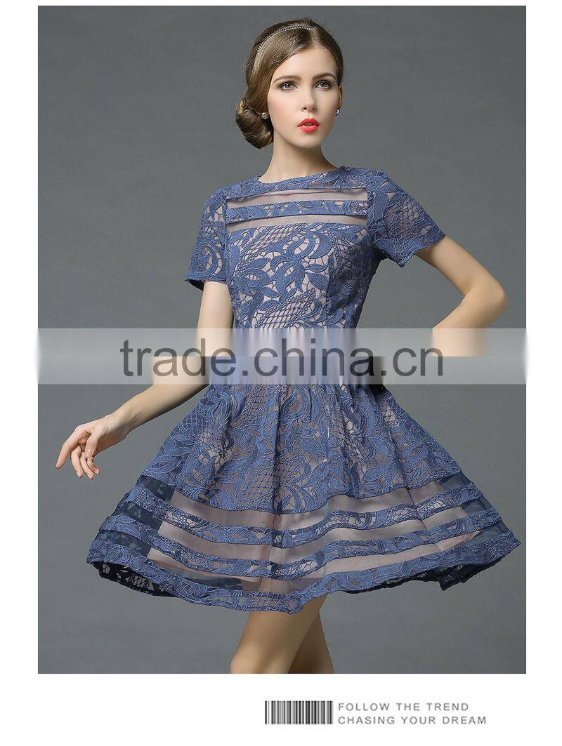 OEM fashion latest women dresses , casual fashion ladies wholesale dresses 2017 summer