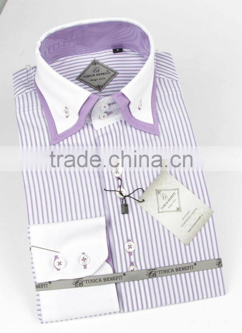 custom men shirts double collar dress shirt causal shirt garment