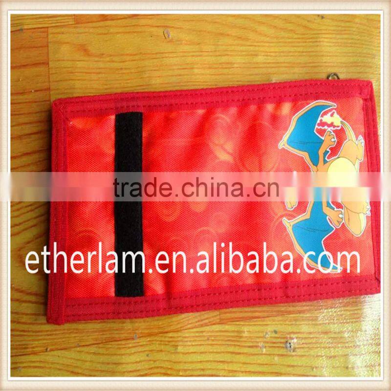 Child wallet little boy girl canvas sports wallet coin purse cartoon student wallet short design XWL0003-1