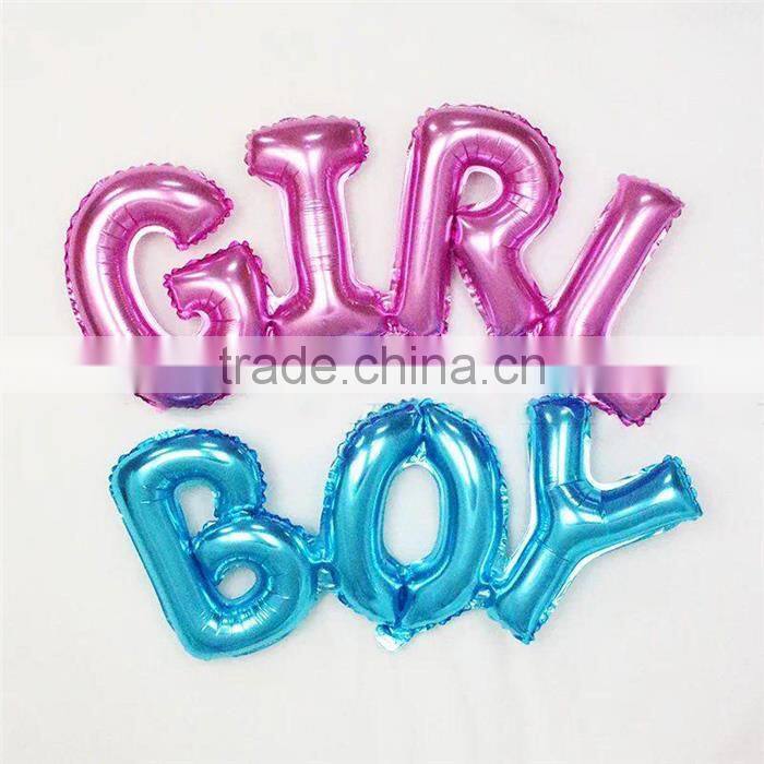 Aluminium Foil Halloween Balloon Pink Message " girl " Balloons Party Decoration