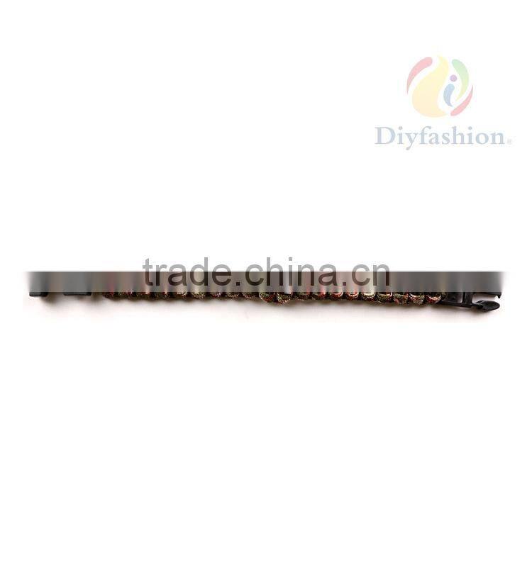 China Supplier Adjustable Stainless Custom In Paracord Bracelet PC6017-5