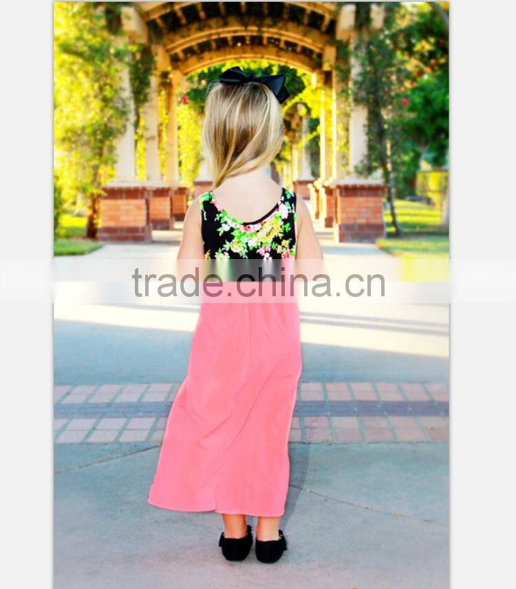Western Style Women Maix Dress Printing Stitching Mother Daughter Matching Dress