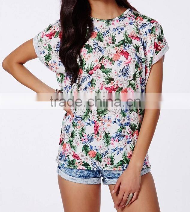 Jersey Fabric Tropical Printing T-shirt Printing