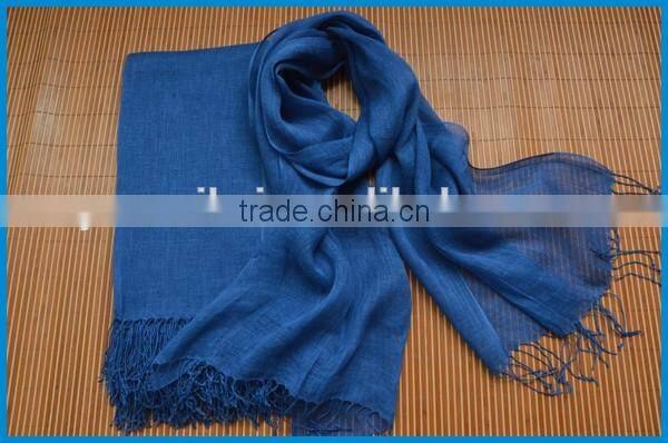 Men and women's fashion linen scarf factory china