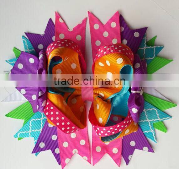 2015 kids hairpin beautiful headdress flower headmade bowknot