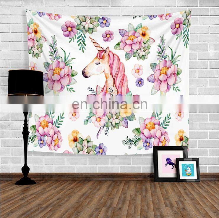 Customized Hot Sale Unicorn Theme Cloth Photography Backdrop Wedding Party Decoration New Born Baby Photo Background