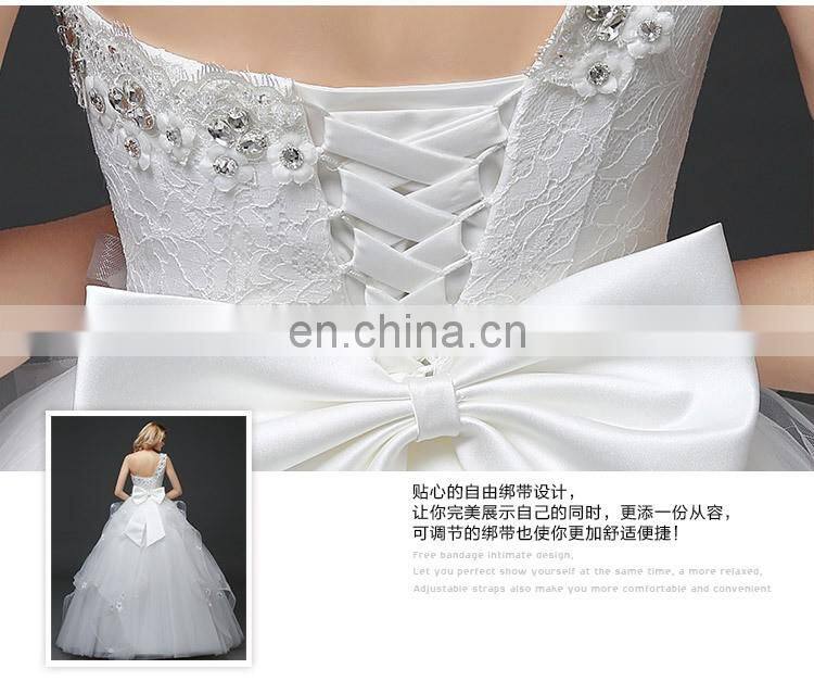 HS1631 2017 China Sexy Real Photos One shoulder Wedding Bridal Dress Vestidos