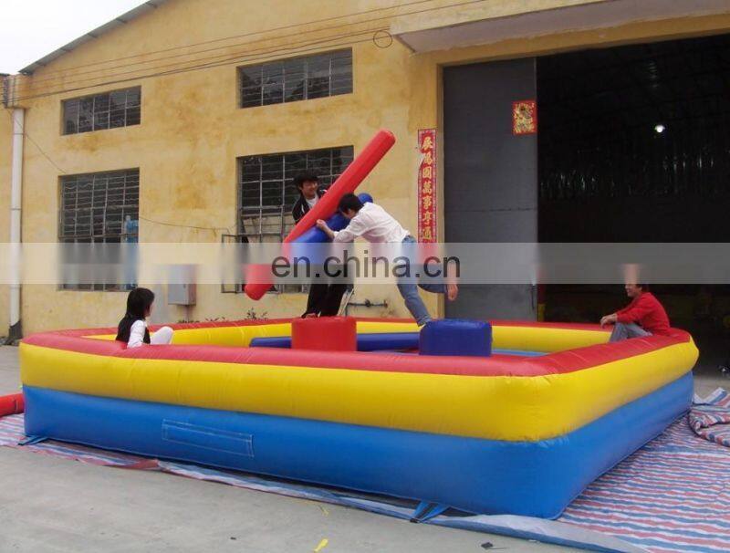 Factory inflatable gladiator game with sticks, gladiator jousting inflatables for sale