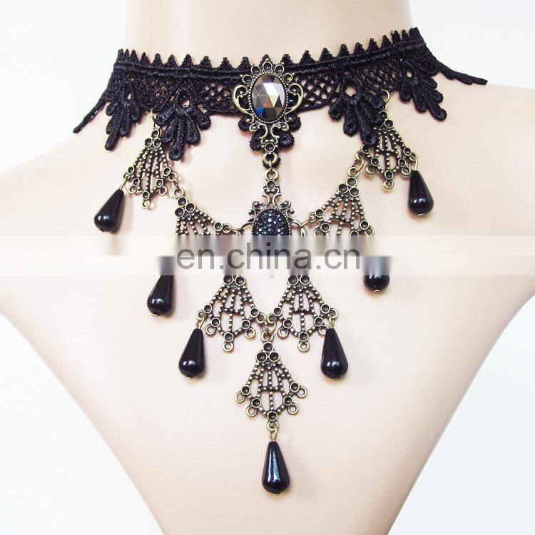 wholesale women jewelry lace pendant necklace