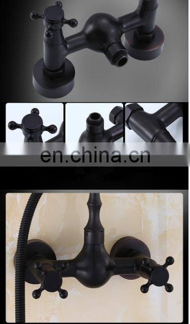 Black Telephone handheld rainfall mixer shower set