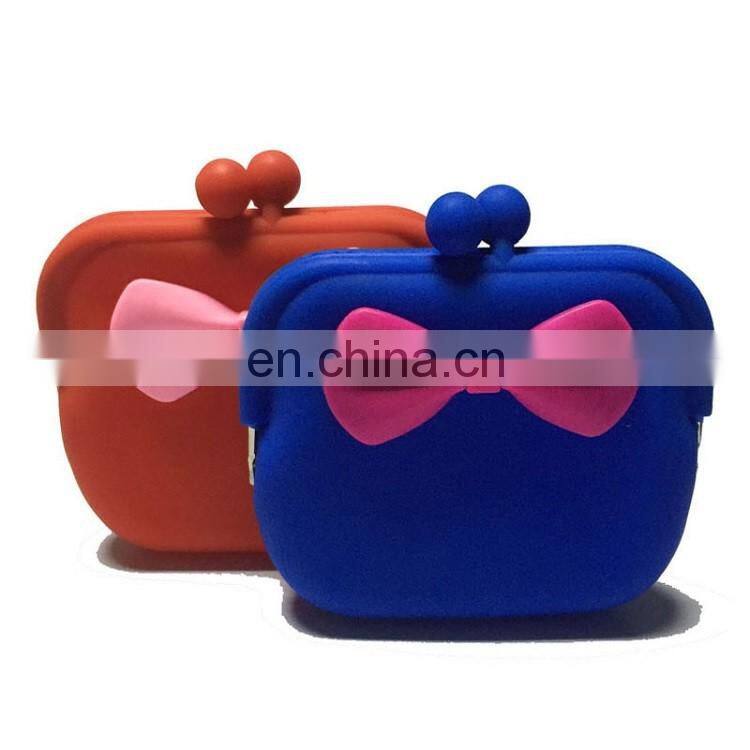 Kisslock Lady Fashion Coin Purse Customized Women Silicone Change Purse Wallet