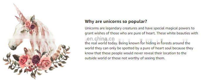 Recycling Cartoon Cute Plush Rainbow Unicorn Sherpa Throw Blanket for Girls