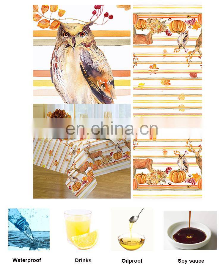 China supplier wholesale hotel banquet Christmas luxury printed table cover cloth rectangle wedding tablecloth for sale