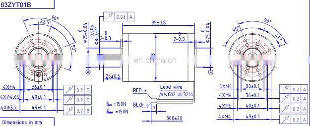 63ZYT01B 12 volt 4000rpm 0.2Nm 75w dc motor