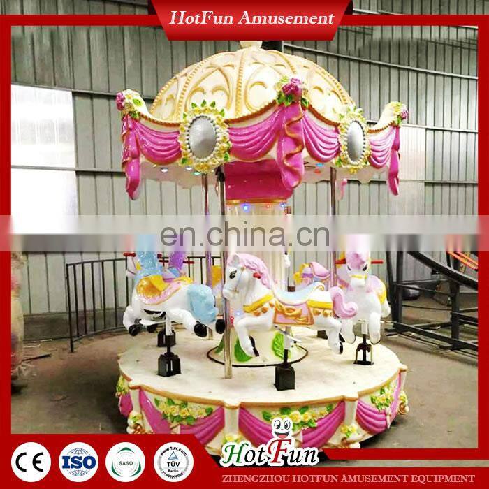 new theme park rides fairground portable small merry go round carousel for sale